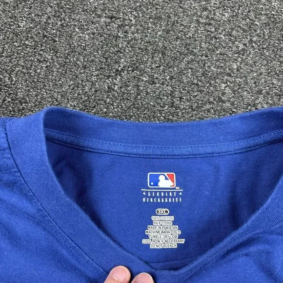 Chicago Cubs T Shirt Casual MLB Baseball Blue Graphic Mens Size 3XL XXXL - Picture 2 of 5